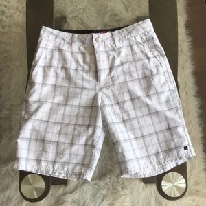 Quicksilver White/Grey Board-shorts
